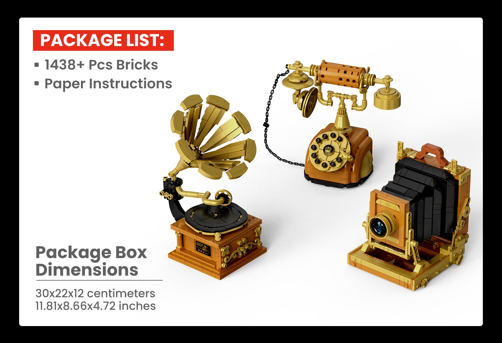 JMBricklayer 20039 3 in 1 Retro Bauset - YWOBB