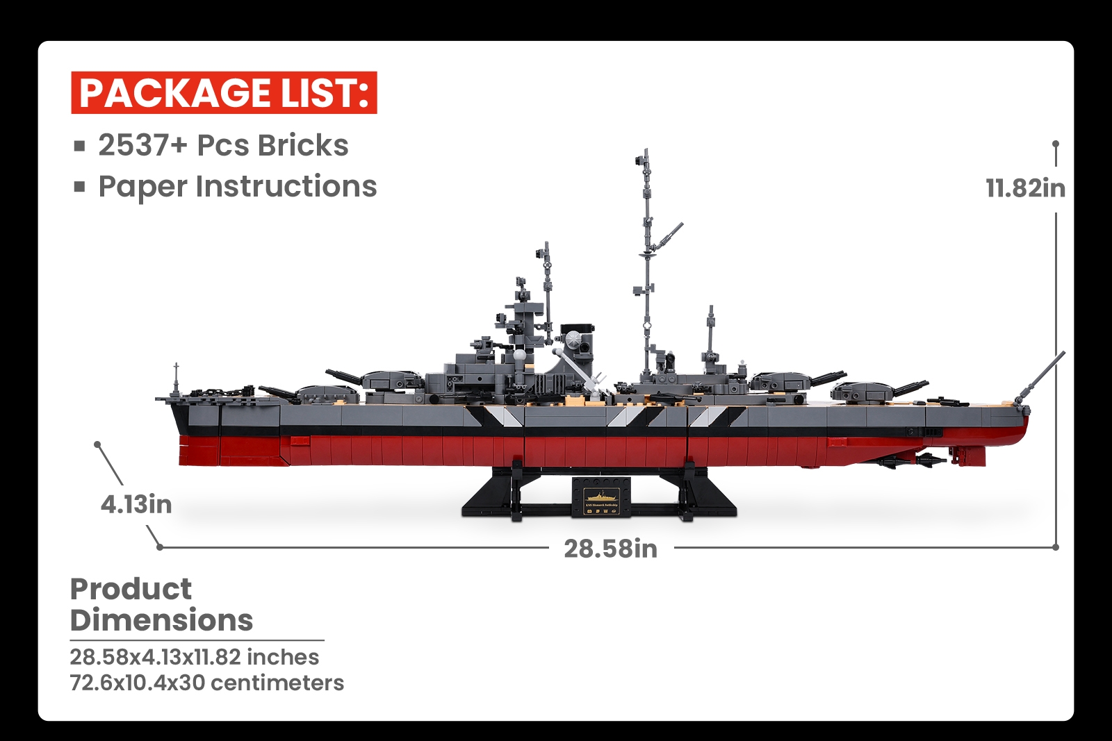JMBricklayer 60015 Bismarck battleship - YWOBB