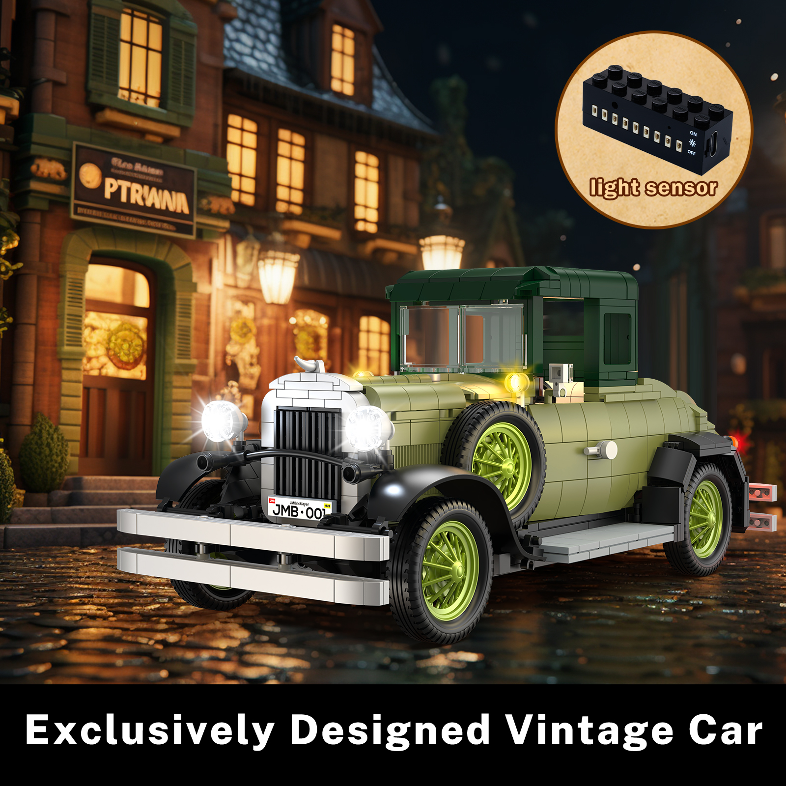 JMBricklayer 50001 Vintage Car with lights - YWOBB