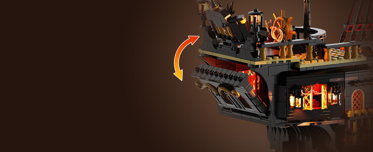 JMBricklayer 40002 Classic Black Pearl Pirate Ship - YWOBB