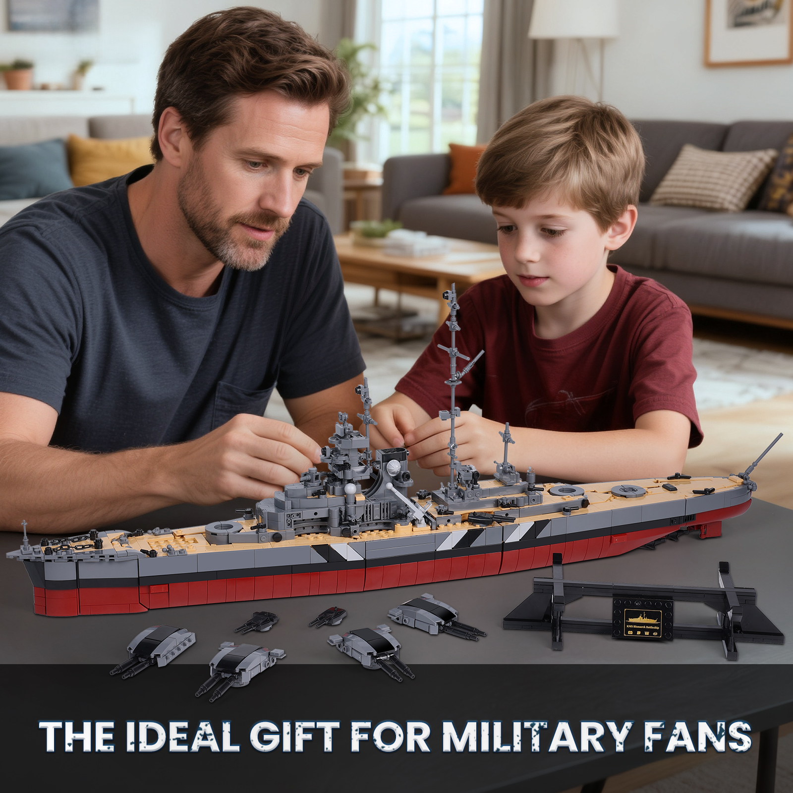 JMBricklayer 60015 Bismarck battleship - YWOBB