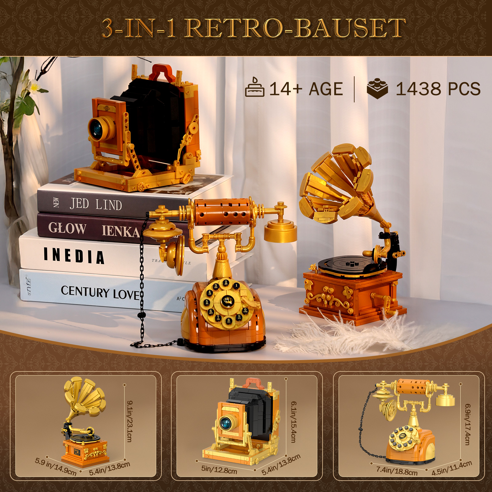 JMBricklayer 20039 3 in 1 Retro Bauset - YWOBB