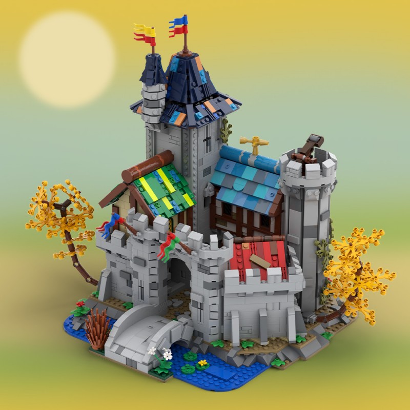 GOBRICKS MOC A2396 Fantasy Castle - YWOBB
