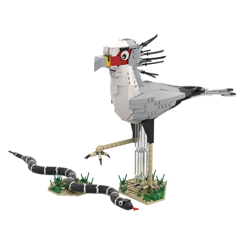 GOBRICKS MOC A2398 Secretary Bird - YWOBB