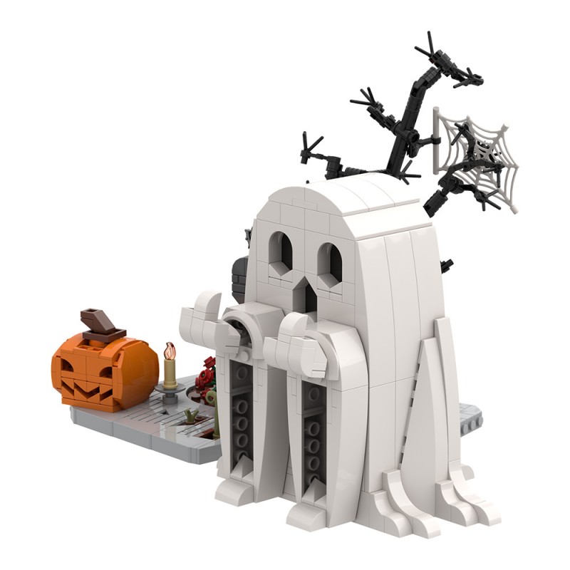 GOBRICKS MOC S0060 Halloween-themed Middle Finger Ghost Ornament - YWOBB