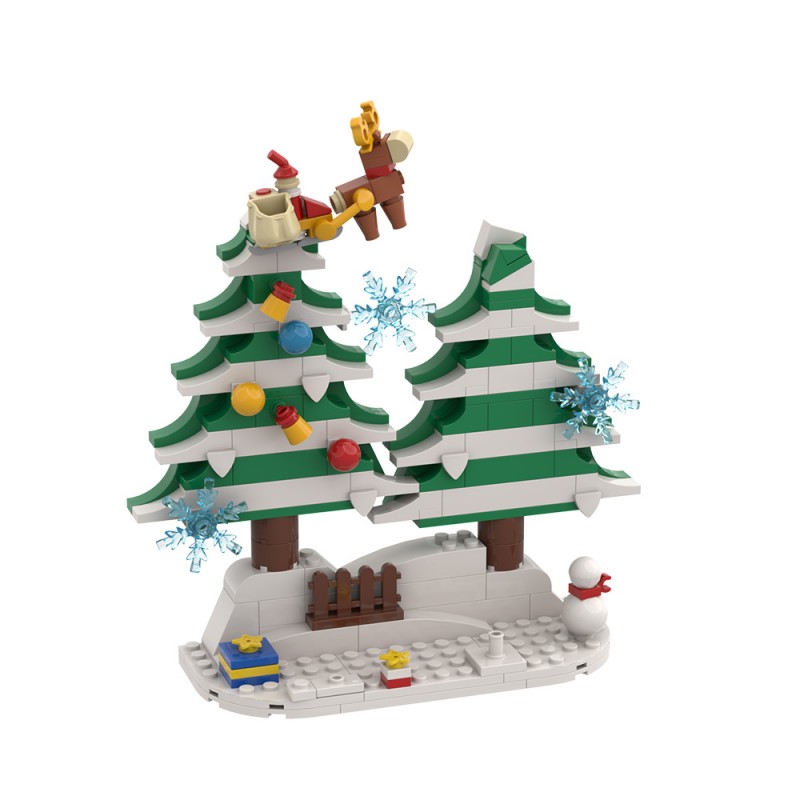 GOBRICKS MOC S0062 Hobbes and Calvin Christmas Version - YWOBB