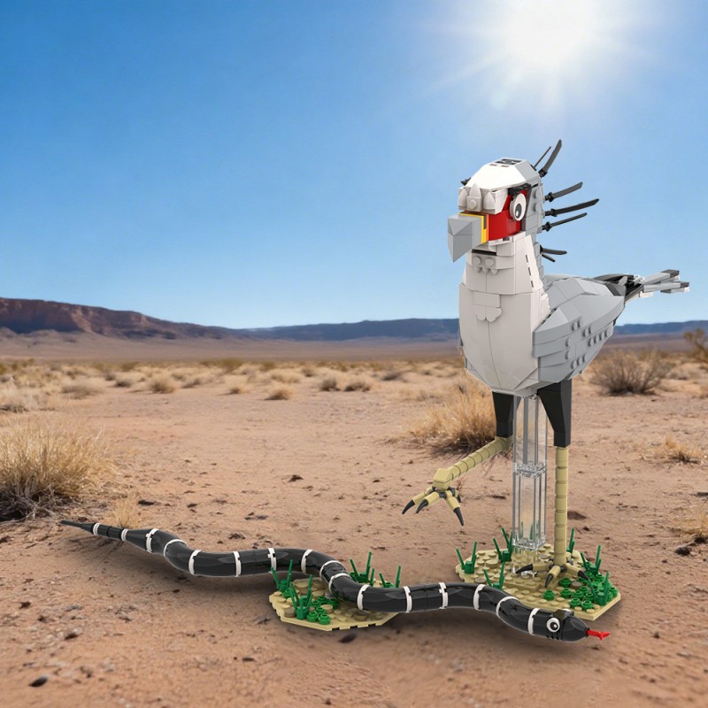 GOBRICKS MOC A2398 Secretary Bird - YWOBB