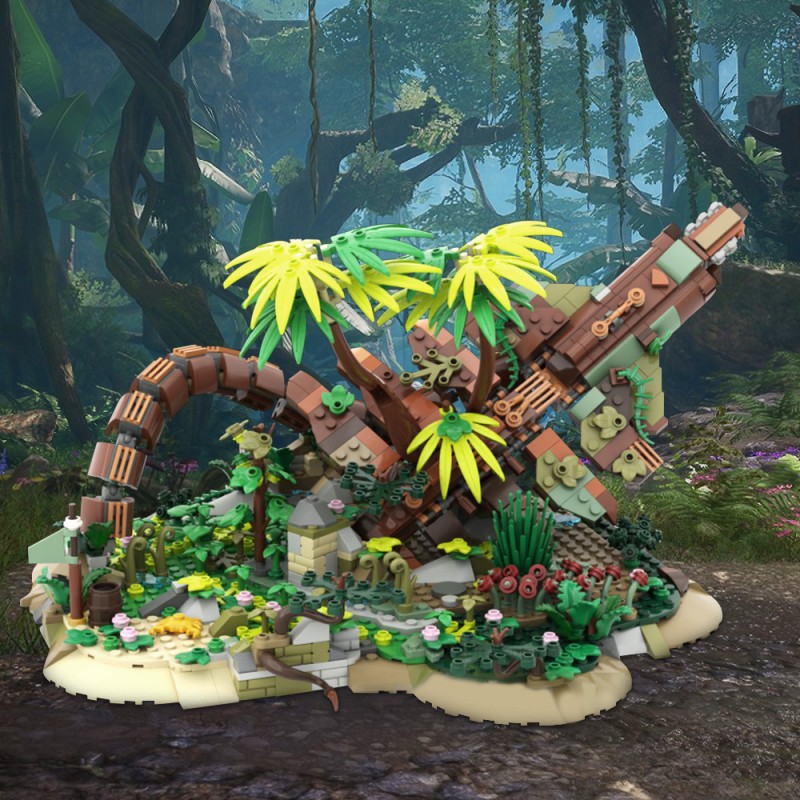 GOBRICKS MOC 222707 Ruin of Horus from Horizon - YWOBB