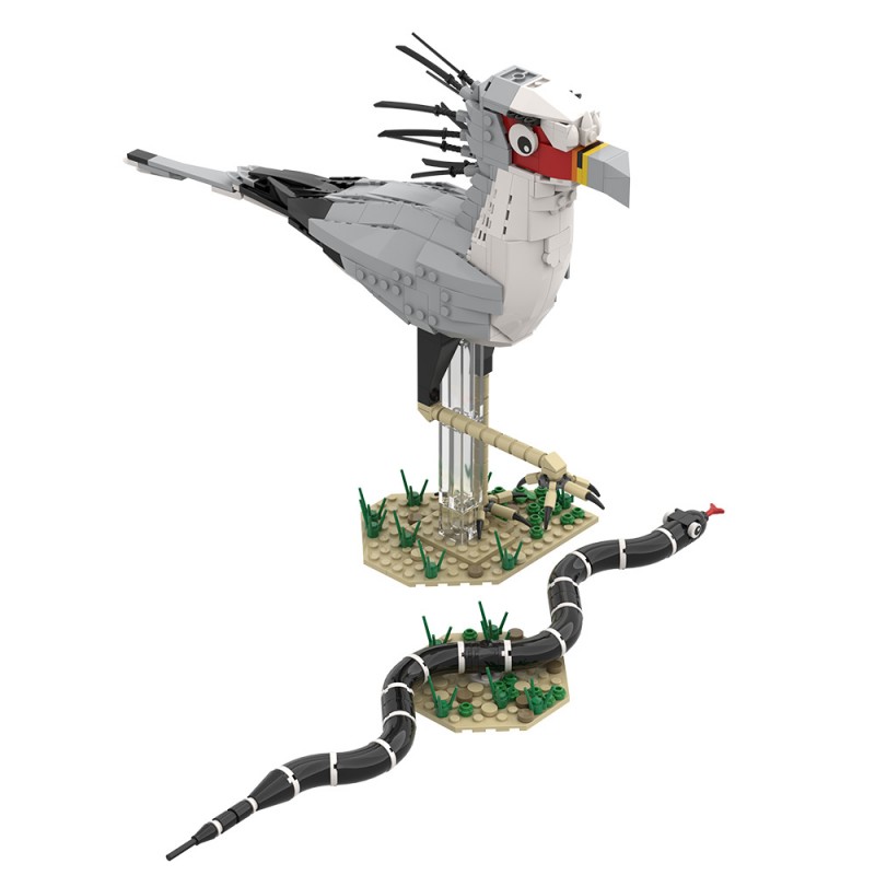 GOBRICKS MOC A2398 Secretary Bird - YWOBB