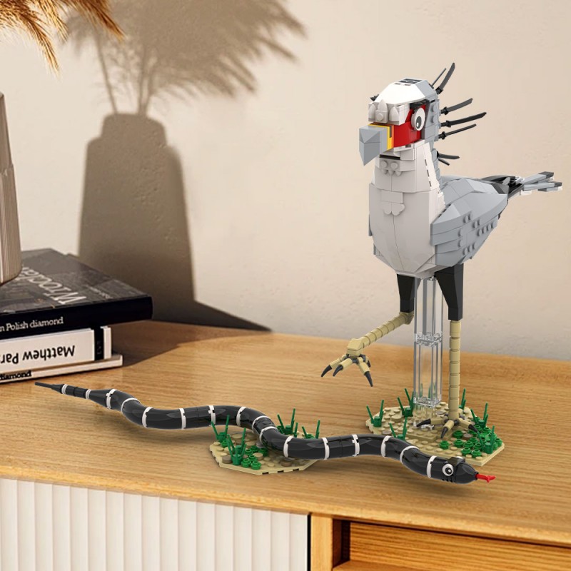 GOBRICKS MOC A2398 Secretary Bird - YWOBB