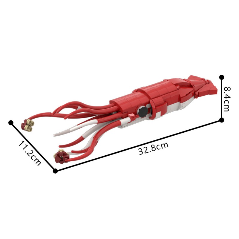 GOBRICKS MOC 222644 Giant Squid  Architeuthis dux - YWOBB