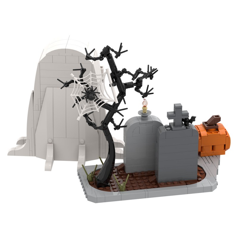 GOBRICKS MOC S0060 Halloween-themed Middle Finger Ghost Ornament - YWOBB