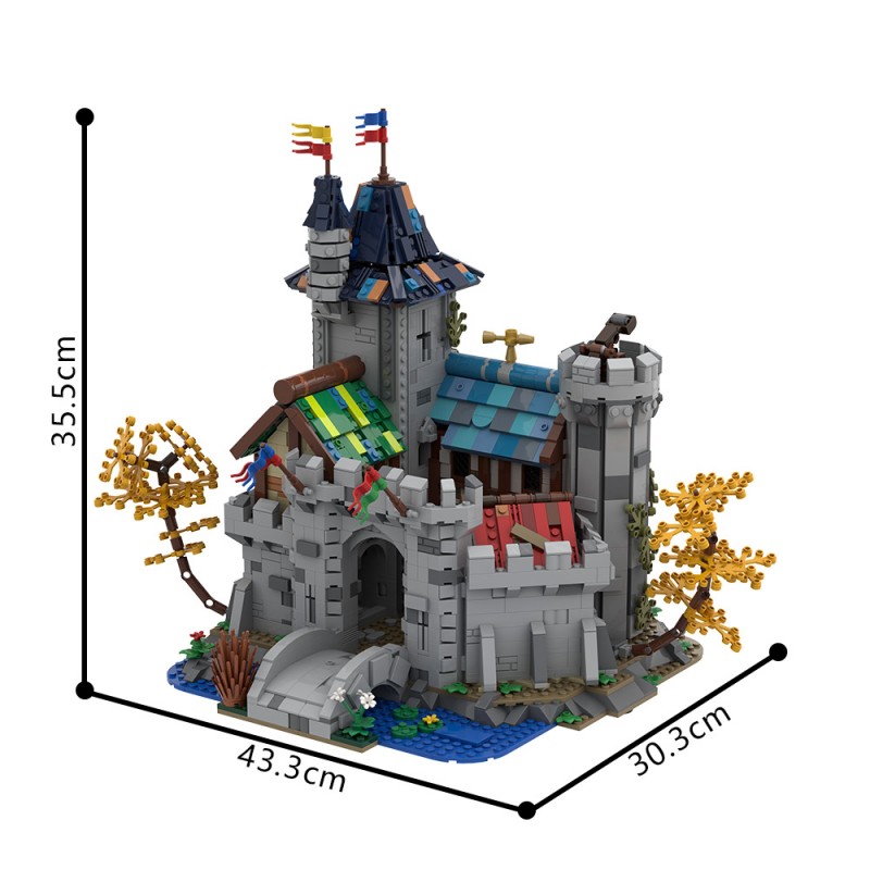 GOBRICKS MOC A2396 Fantasy Castle - YWOBB