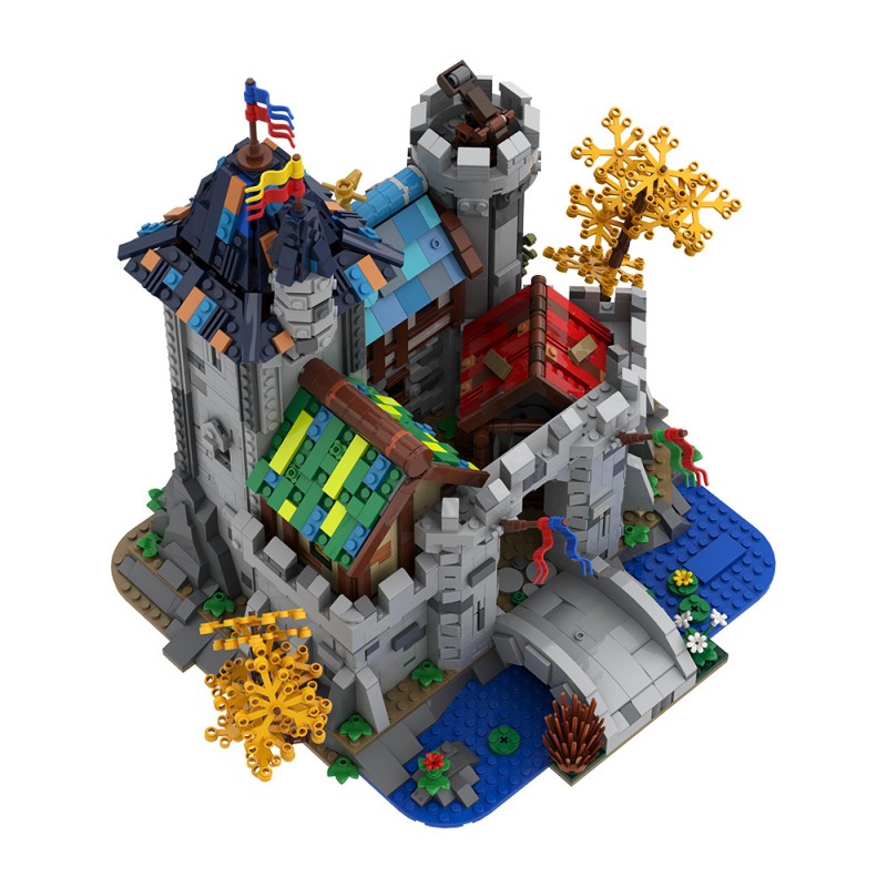 GOBRICKS MOC A2396 Fantasy Castle - YWOBB