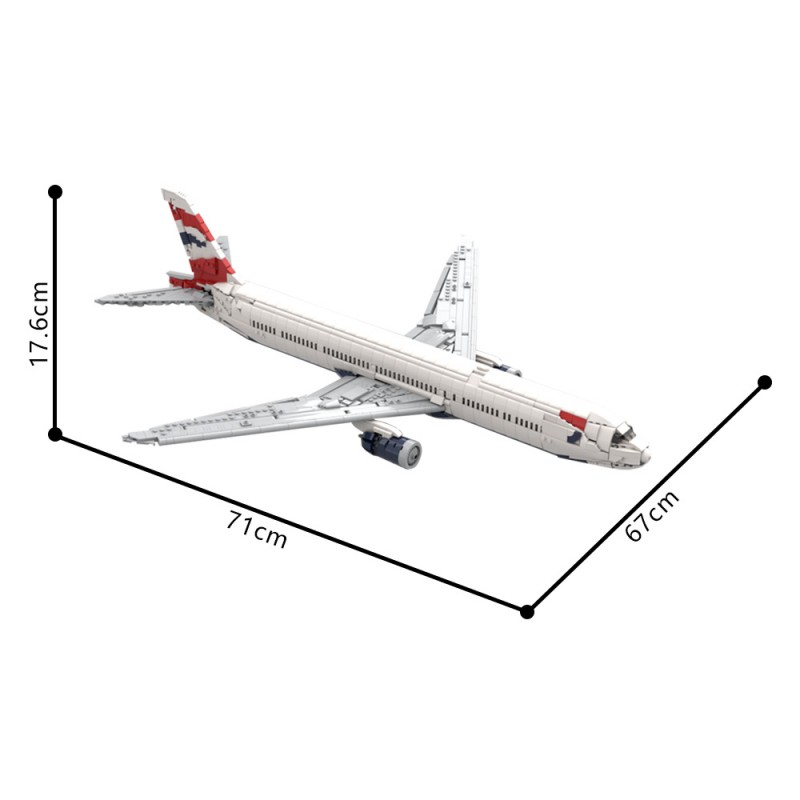 GOBRICKS MOC 227119 British Airways 777-300er - YWOBB