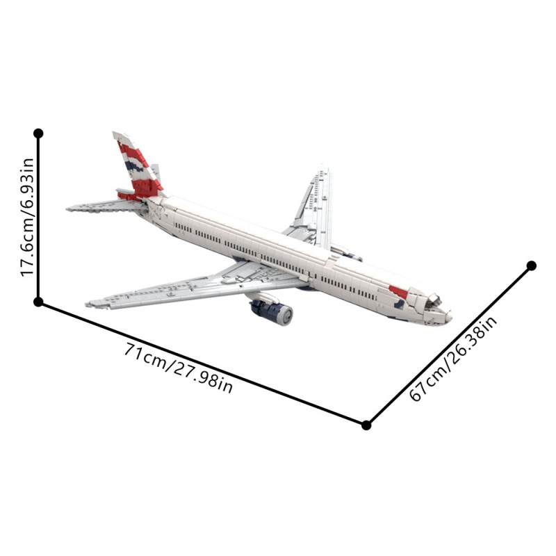 GOBRICKS MOC 227119 British Airways 777-300er - YWOBB