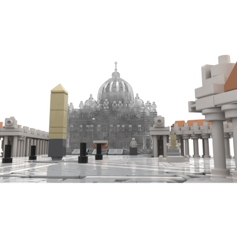 GOBRICKS MOC 231165 Saint Peter's Square 1:800 - YWOBB