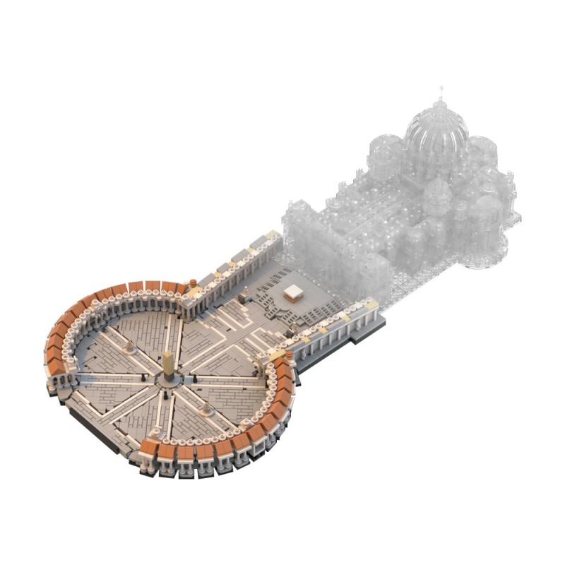 GOBRICKS MOC 231165 Saint Peter's Square 1:800 - YWOBB