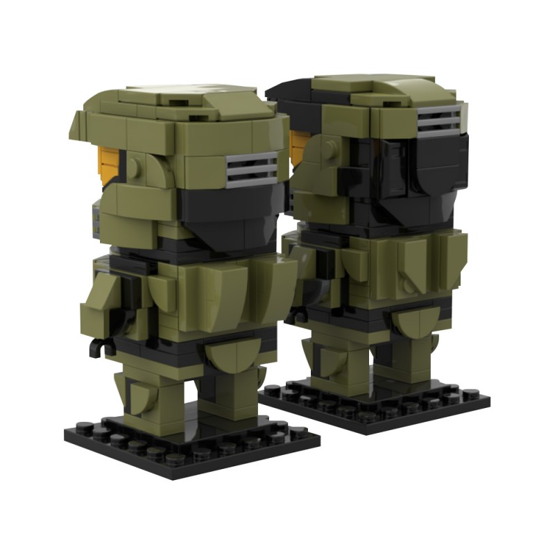 GOBRICKS MOC 227741 Spartan John 117 'The Master Chief' Halo Brickheadz - YWOBB