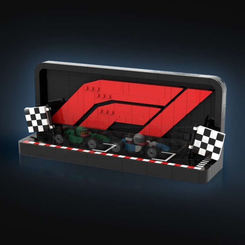 GOBRICKS MOC 227666 Brick-Built F1 Logo Perfect for the F1 Collectible Race Cars - YWOBB