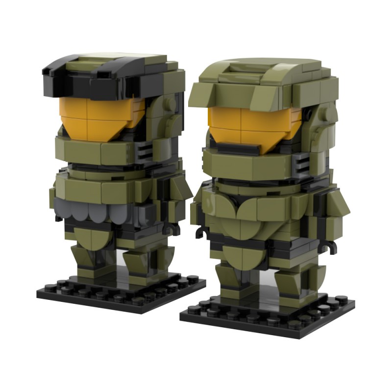 GOBRICKS MOC 227741 Spartan John 117 'The Master Chief' Halo Brickheadz - YWOBB