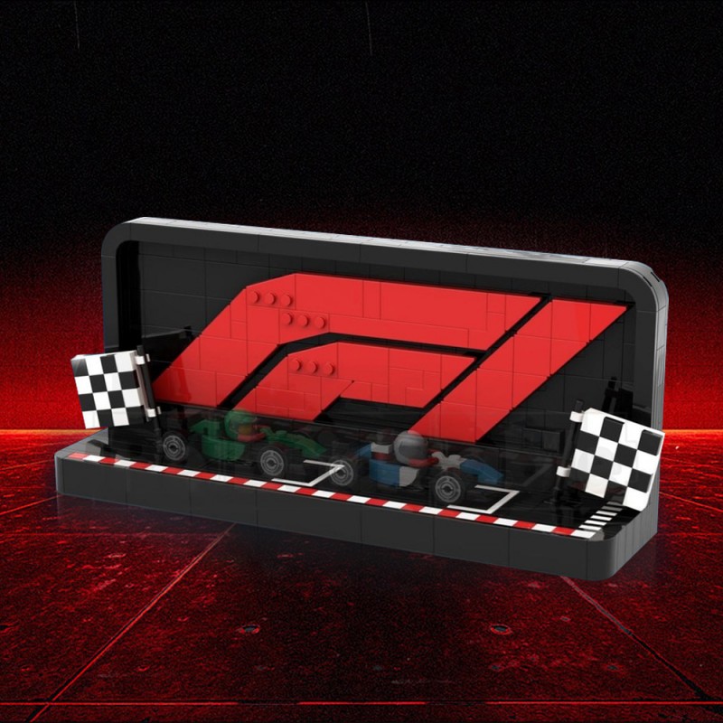 GOBRICKS MOC 227666 Brick-Built F1 Logo Perfect for the F1 Collectible Race Cars - YWOBB