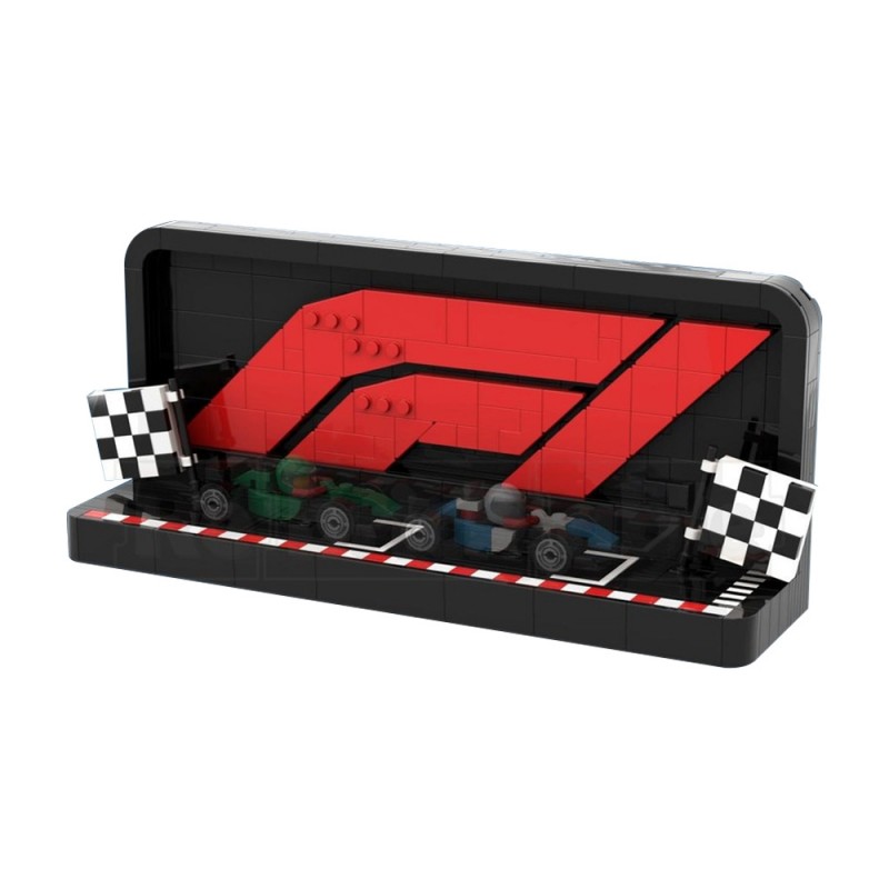 GOBRICKS MOC 227666 Brick-Built F1 Logo Perfect for the F1 Collectible Race Cars - YWOBB
