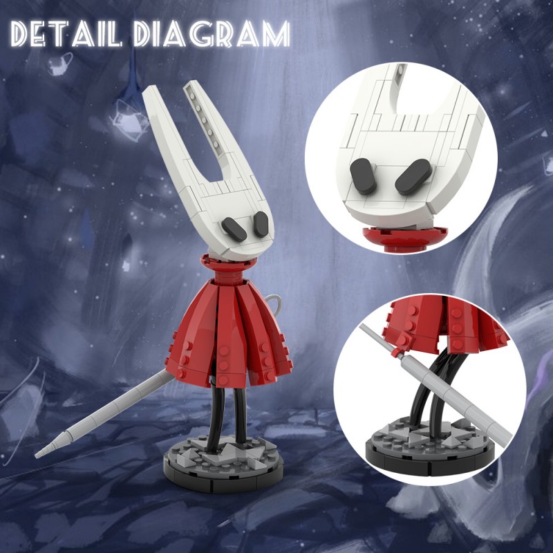 GOBRICKS MOC S0063Y02 The Hollow Knight Hornet - YWOBB