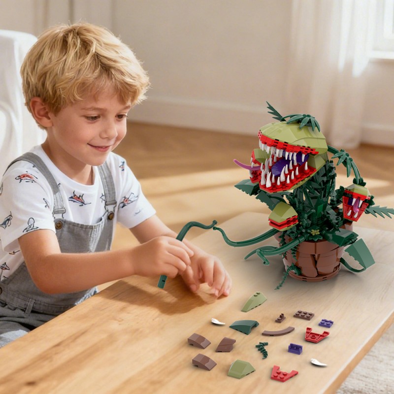 GOBRICKS MOC S0049 Multi-headed Carnivorous Plant - YWOBB