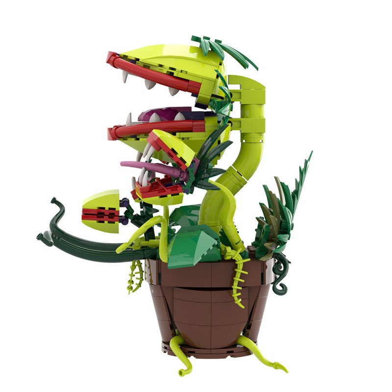 GOBRICKS MOC S0047 Multi-headed Carnivorous Plant - YWOBB