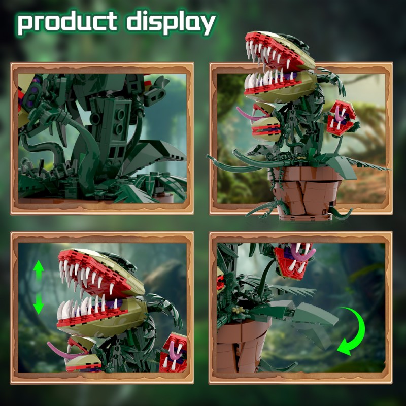 GOBRICKS MOC S0049 Multi-headed Carnivorous Plant - YWOBB