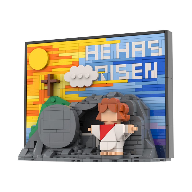 GOBRICKS MOC S0058 Jesus' Resurrection Scene Version - YWOBB