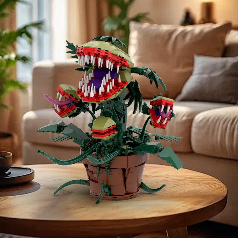 GOBRICKS MOC S0049 Multi-headed Carnivorous Plant - YWOBB