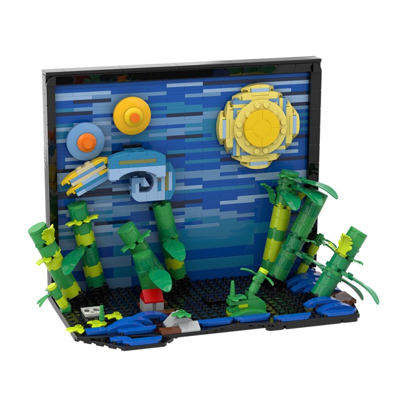 GOBRICKS MOC S0055 Van Gogh Giant Panda - YWOBB