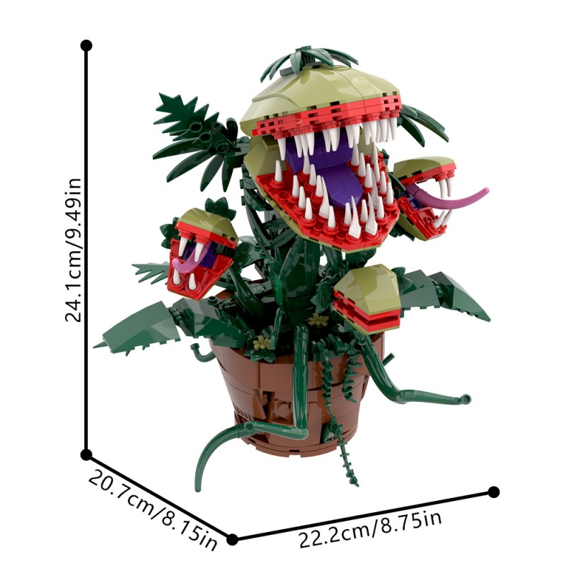 GOBRICKS MOC S0049 Multi-headed Carnivorous Plant - YWOBB
