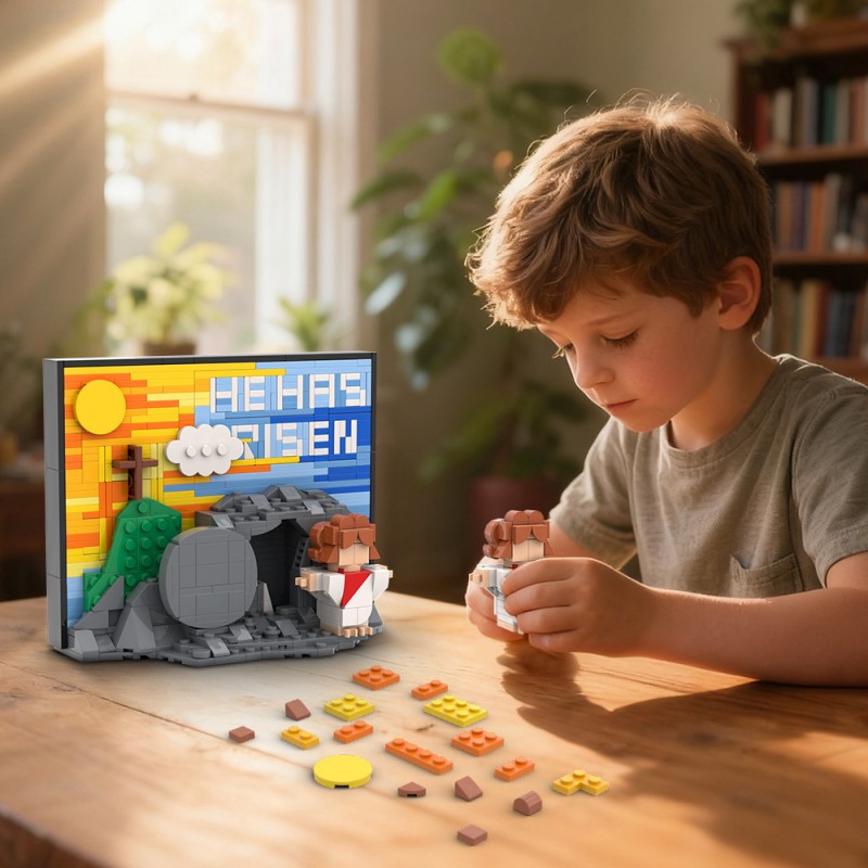 GOBRICKS MOC S0058 Jesus' Resurrection Scene Version - YWOBB