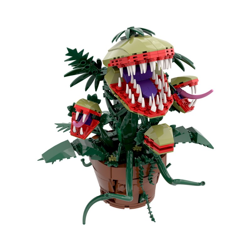 GOBRICKS MOC S0049 Multi-headed Carnivorous Plant - YWOBB