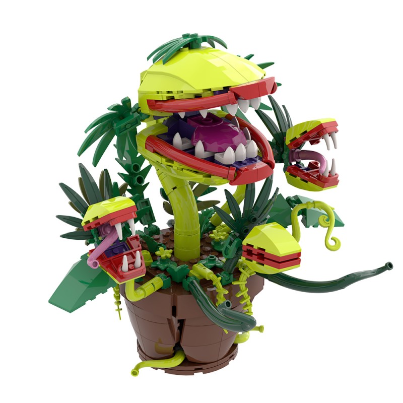 GOBRICKS MOC S0047 Multi-headed Carnivorous Plant - YWOBB