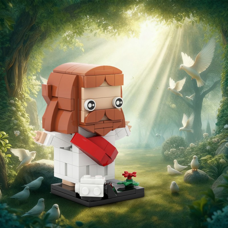 GOBRICKS MOC S0059 Jesus' Resurrection Brickheadz - YWOBB