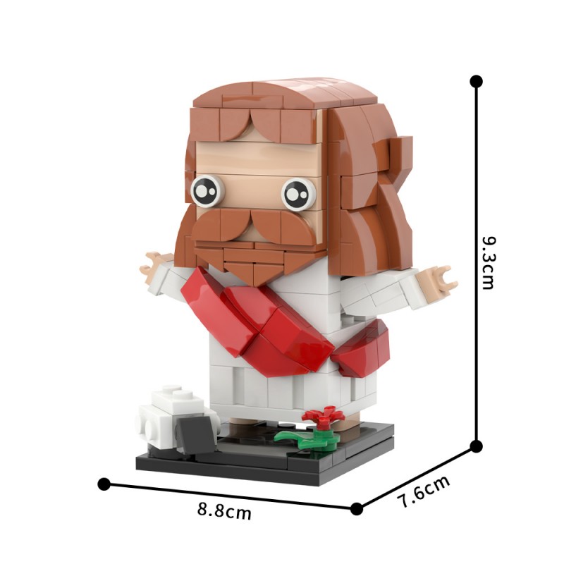 GOBRICKS MOC S0059 Jesus' Resurrection Brickheadz - YWOBB