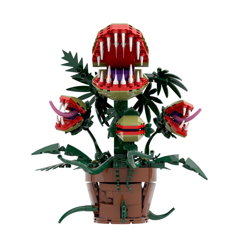 GOBRICKS MOC S0049 Multi-headed Carnivorous Plant - YWOBB