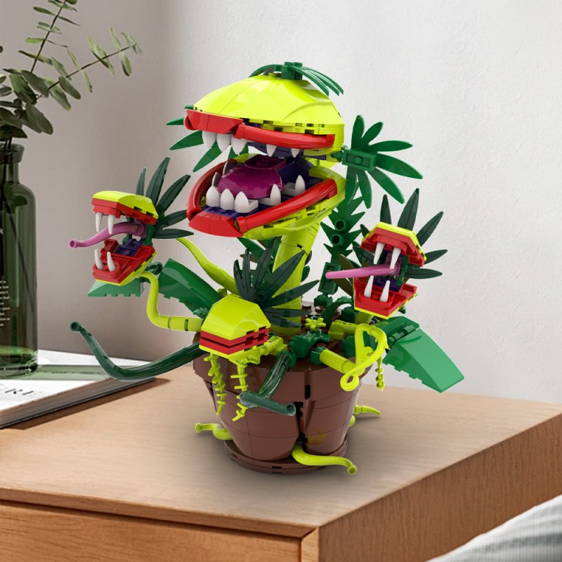 GOBRICKS MOC S0047 Multi-headed Carnivorous Plant - YWOBB