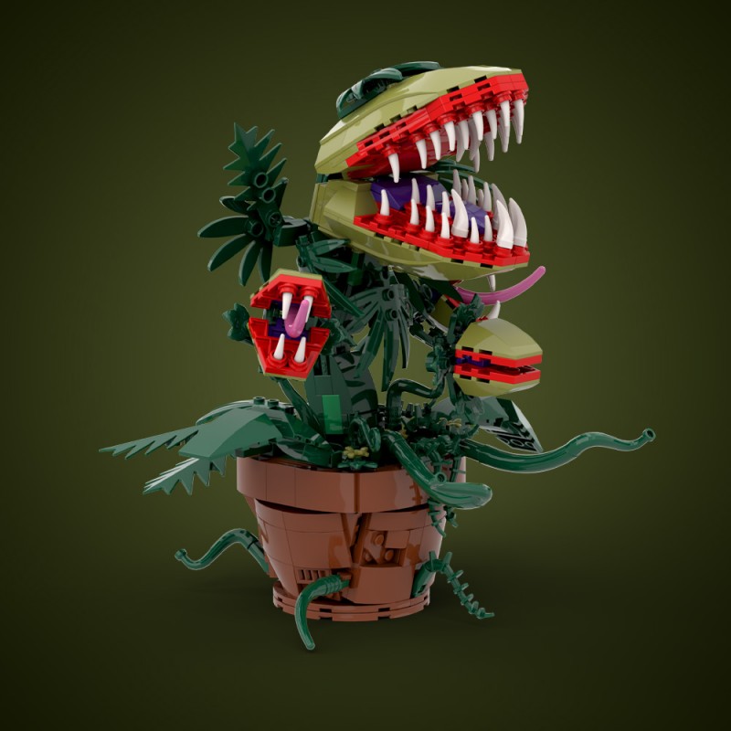 GOBRICKS MOC S0049 Multi-headed Carnivorous Plant - YWOBB