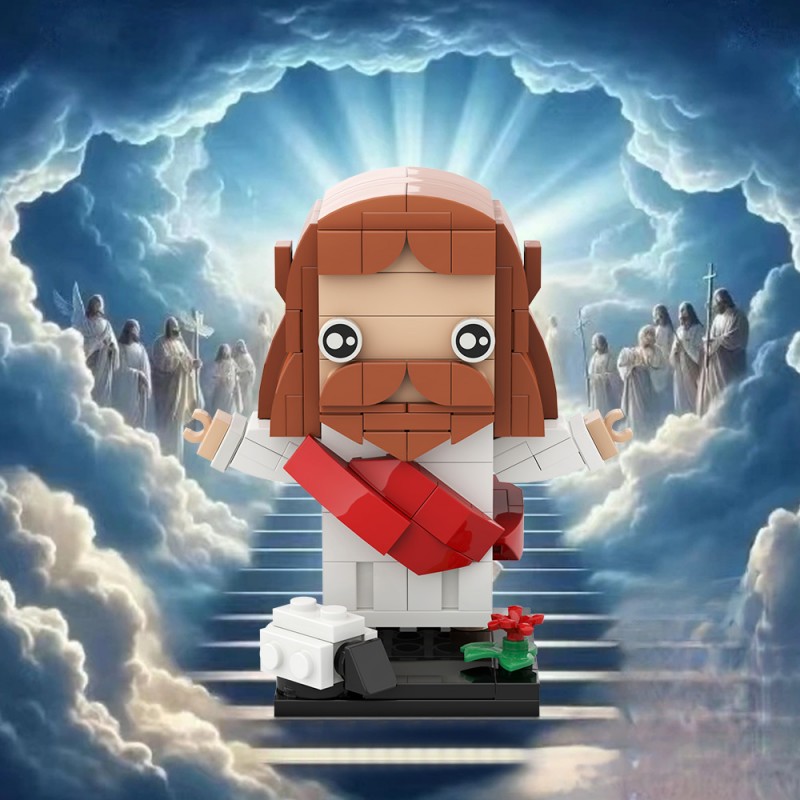 GOBRICKS MOC S0059 Jesus' Resurrection Brickheadz - YWOBB