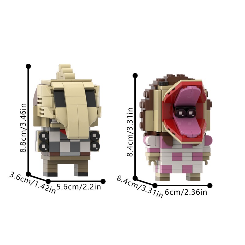 GOBRICKS MOC 161965 & 161966 Barbara Maitland & Adam Maitland Beetlejuice - YWOBB