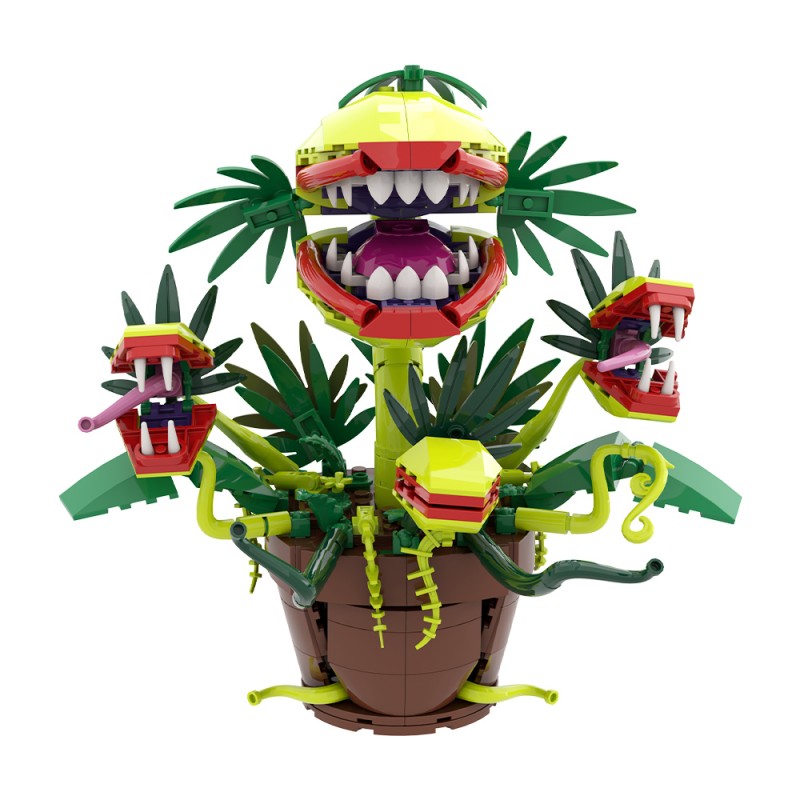 GOBRICKS MOC S0047 Multi-headed Carnivorous Plant - YWOBB