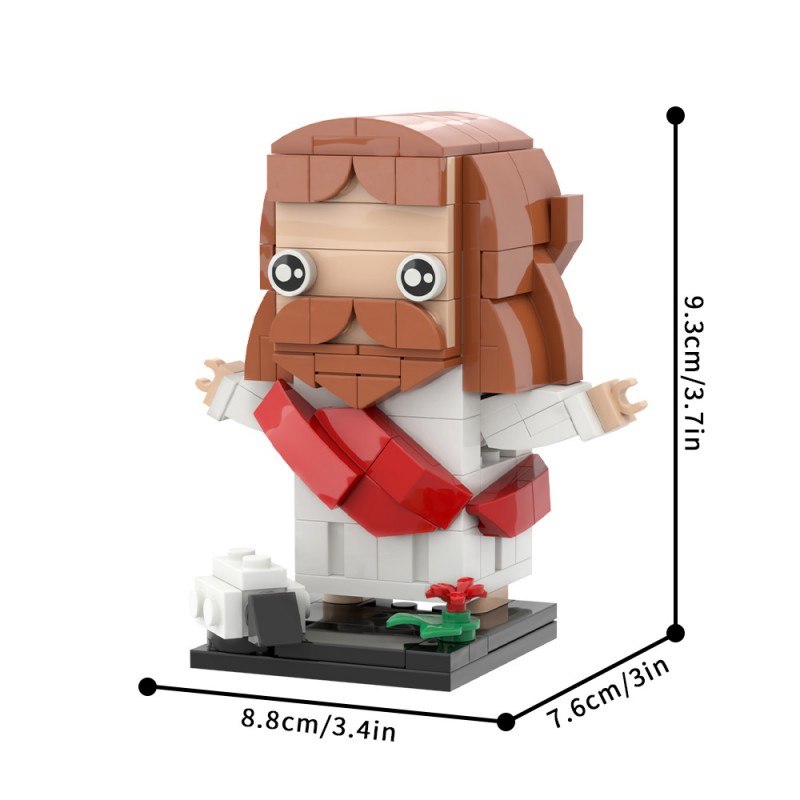 GOBRICKS MOC S0059 Jesus' Resurrection Brickheadz - YWOBB