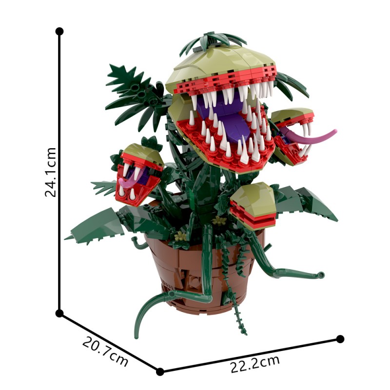 GOBRICKS MOC S0049 Multi-headed Carnivorous Plant - YWOBB
