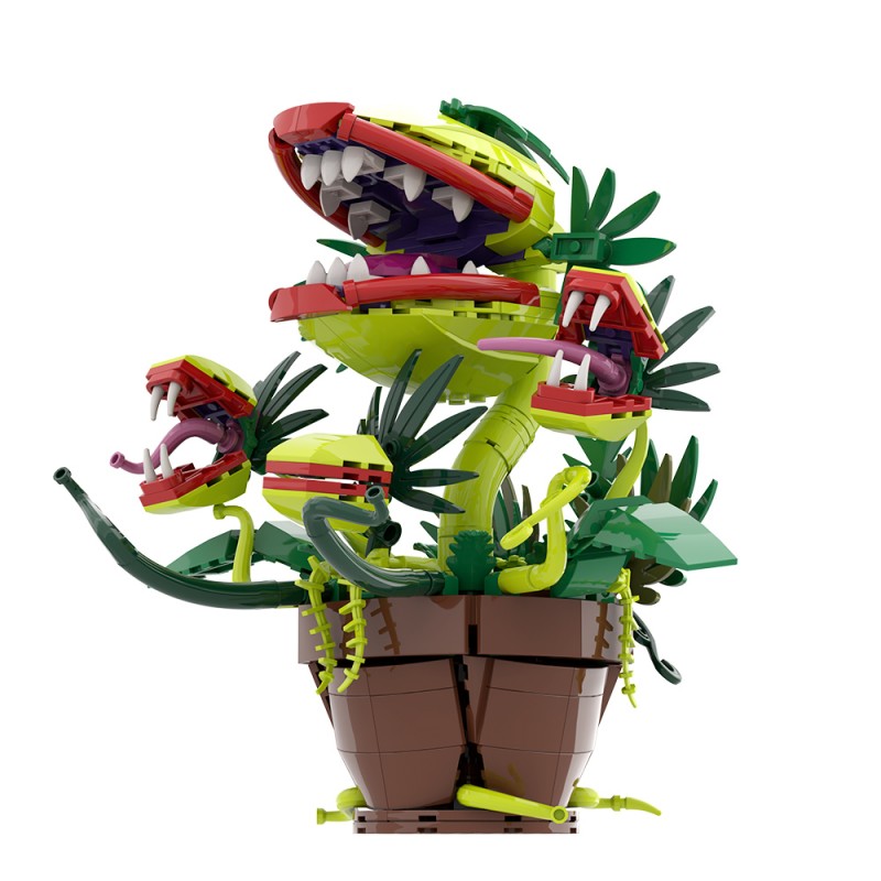 GOBRICKS MOC S0047 Multi-headed Carnivorous Plant - YWOBB