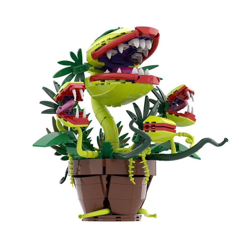 GOBRICKS MOC S0047 Multi-headed Carnivorous Plant - YWOBB